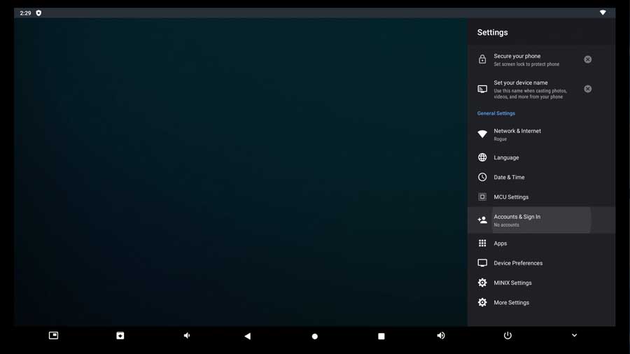 Add Google account to Android TV box