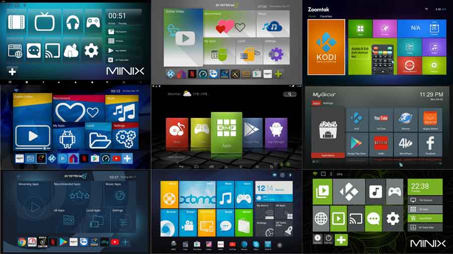 Different Android TV Box launchers