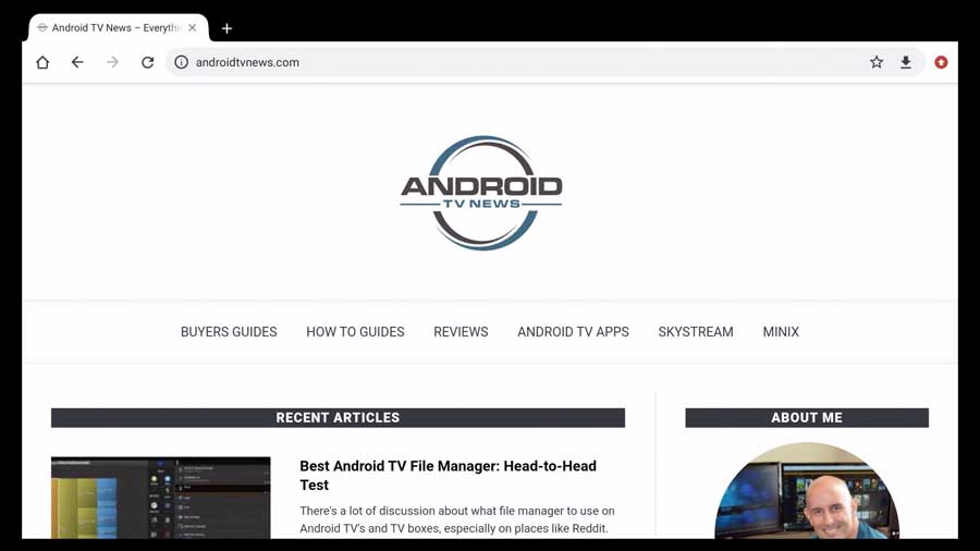 Chrome web browser on Android TV