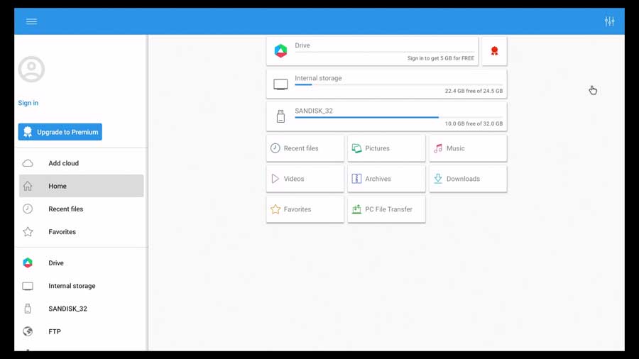 MobiSystems File Commander light theme