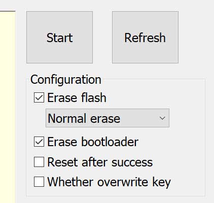 amlogic usb burning tool get key failed