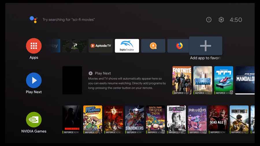 how to change home screen android tv