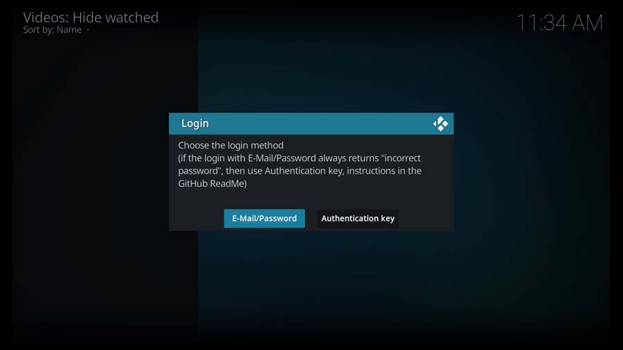 Log into your Netflix account through Kodi