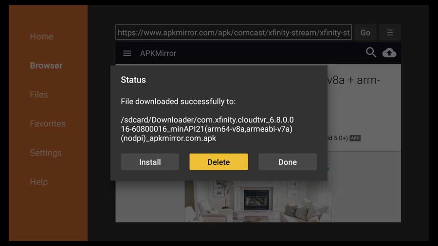 Delete APK file after installation.