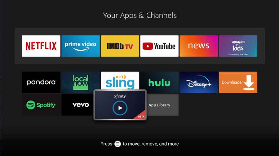 Launch the Xfinity Stream FireStick app