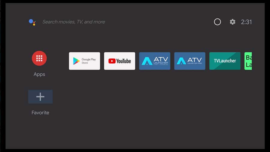 Basic Launcher for Android TV