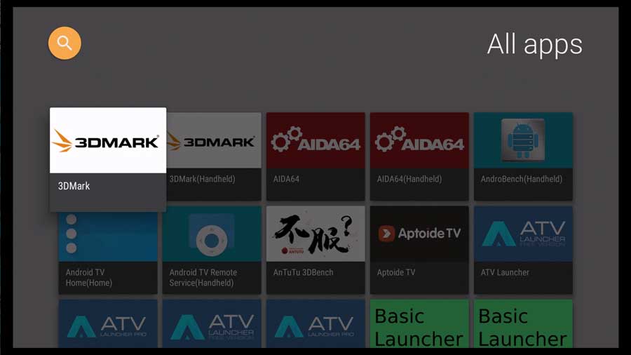 HALauncher for Android TV: All Apps section