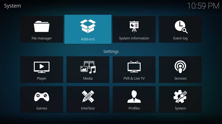 Kodi 19 Add-ons icon