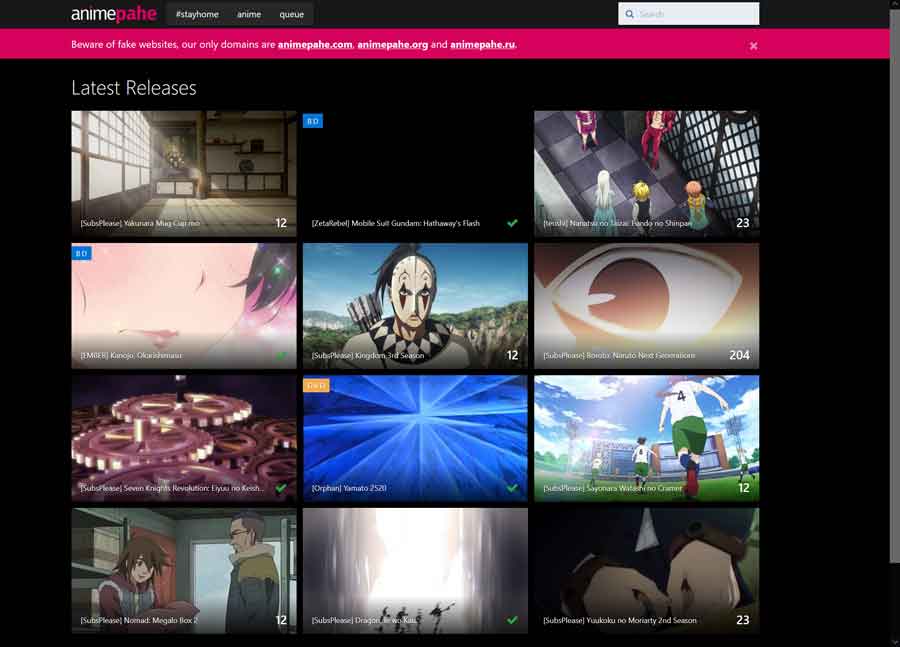 Best Anime Streaming Sites: Animepahe