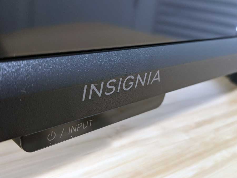 Insignia logo on a 32" TV