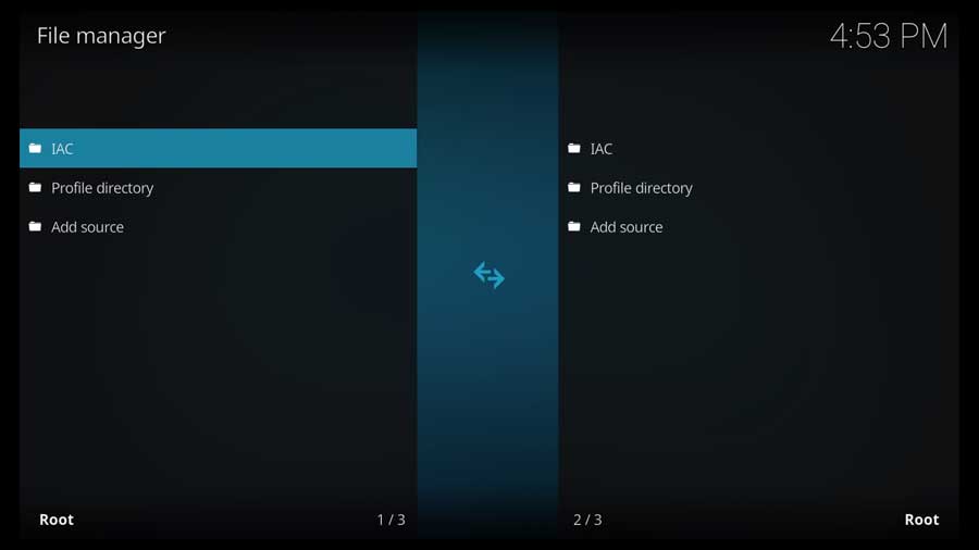 Kodi File Manager: Source added