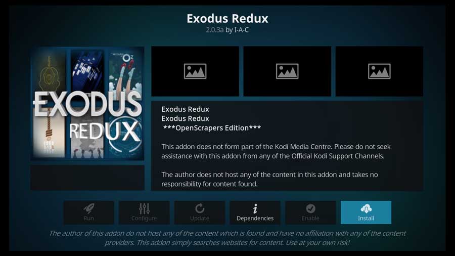 exodus redux provider scrapers