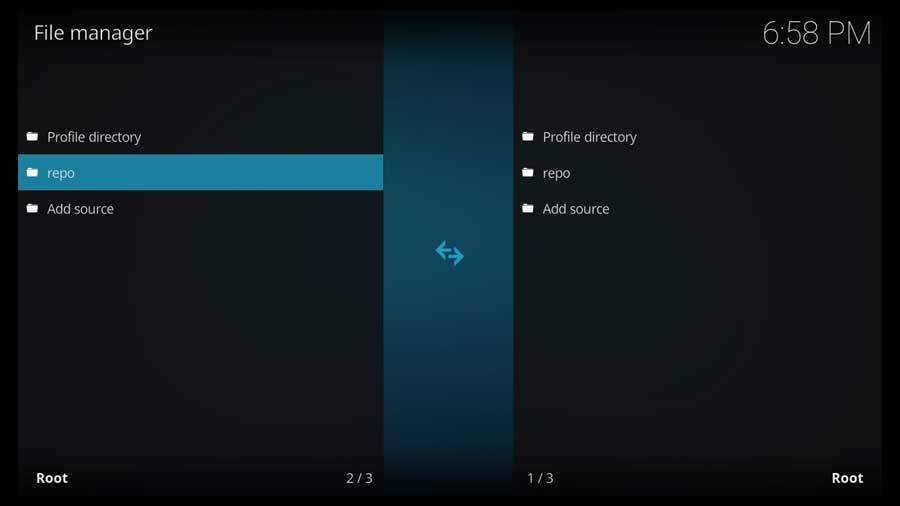 File Manager with new source added