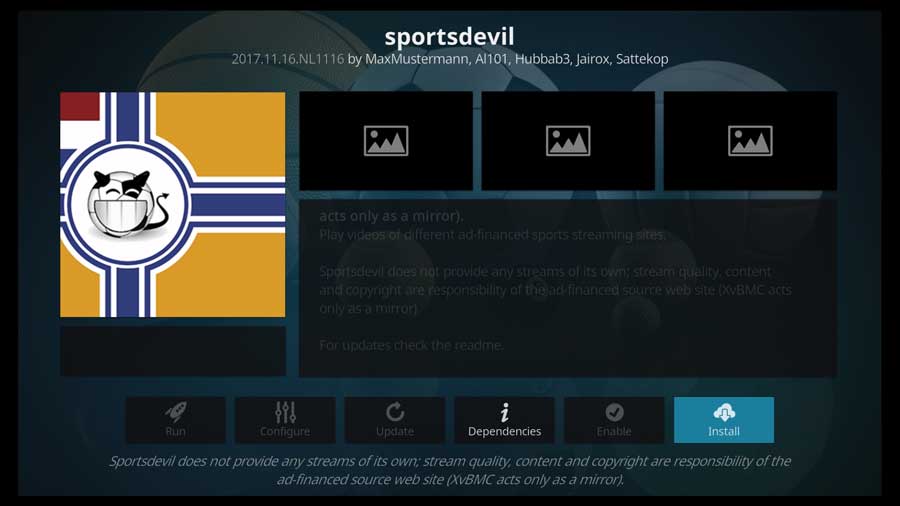 download sports devil kodi zip file