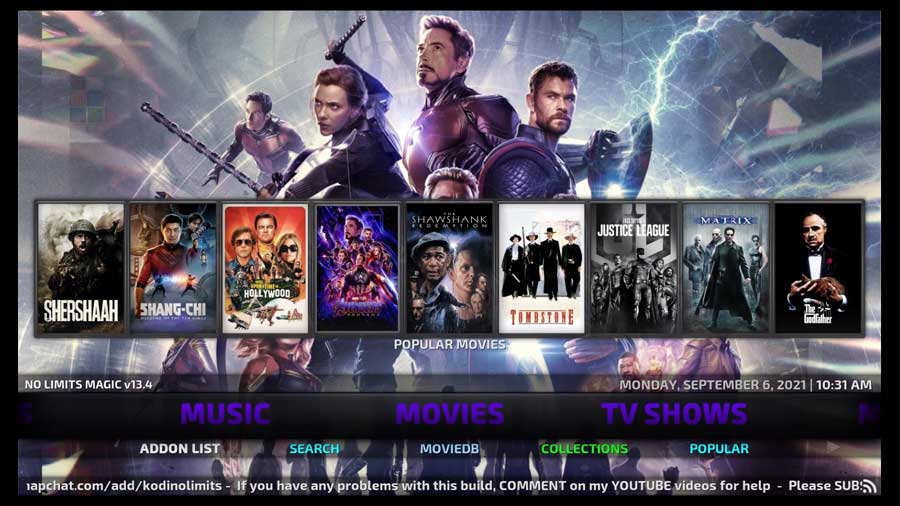 kodi no limits build for kodi 18 download for android