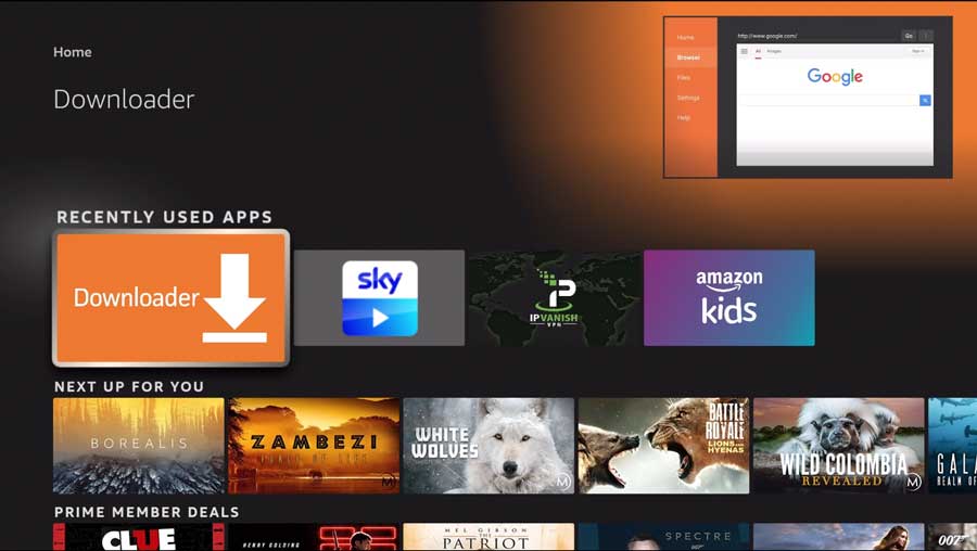 Fire TV: Downloader App