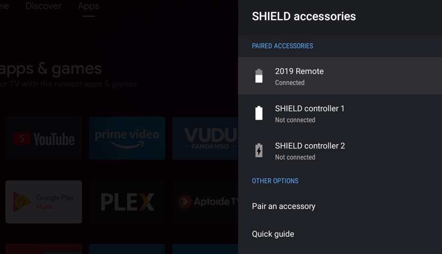 Shield Accessories tab