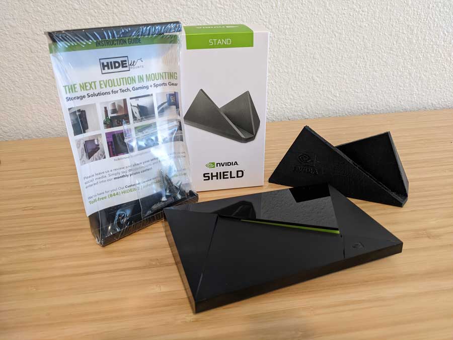 Nvidia Shield TV Pro Stand with Remote Holder 2017/2019 - Updated design!