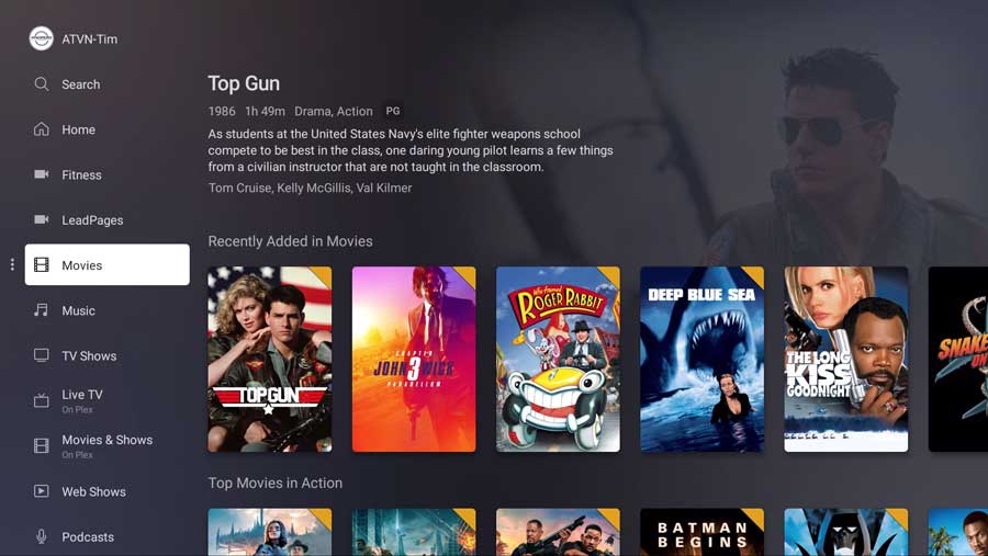 Browsing Plex media library on the Chromecast with Google TV
