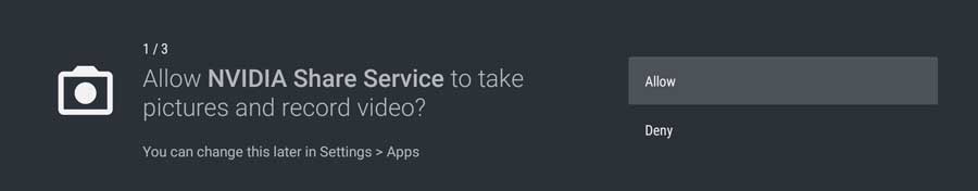 NVIDIA Share permission window
