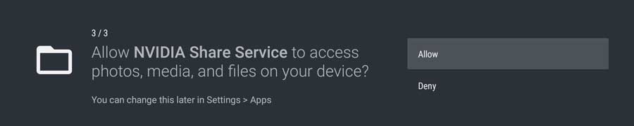 NVIDIA Share permission window