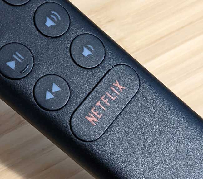 NVIDIA Shield remote: Netflix button