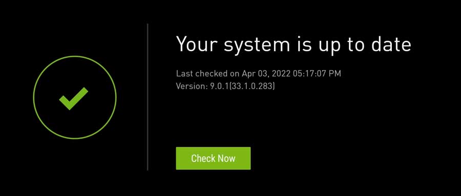 NVIDIA Shield is up to date