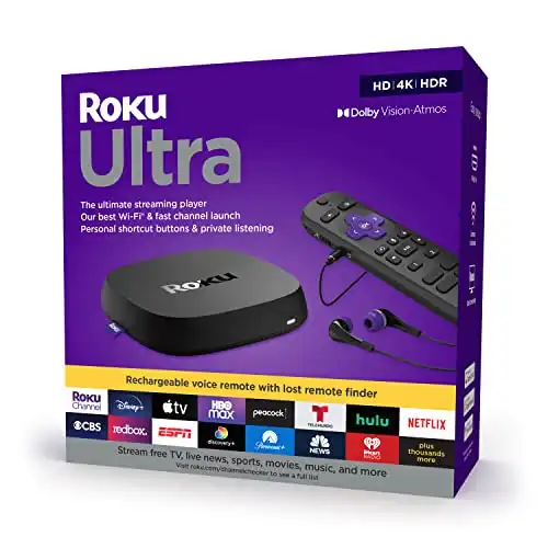Roku Ultra 4K with Roku Voice Remote Pro