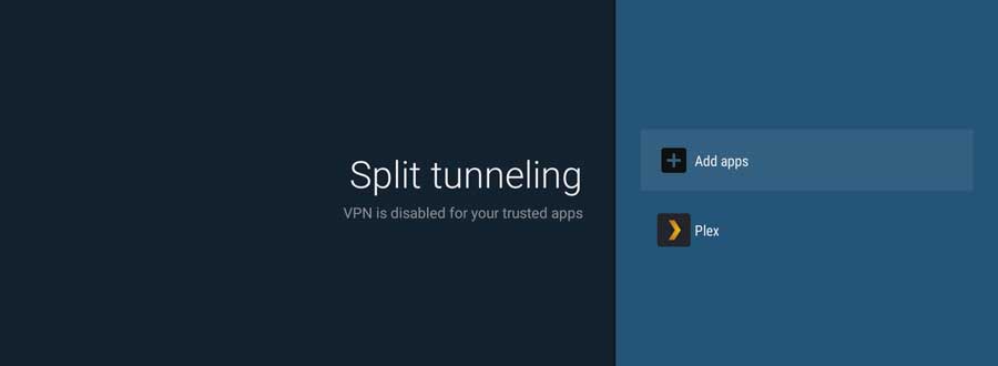Using Split Tunneling on the NordVPN NVIDIA Shield app with Plex