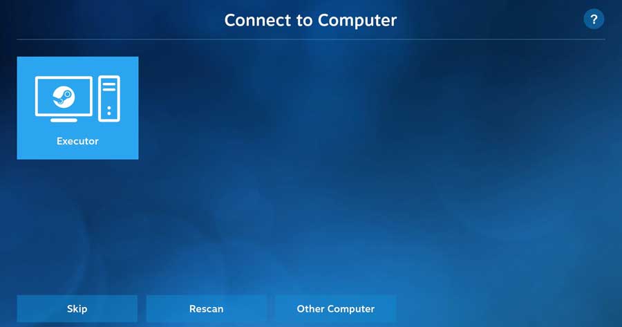 Host computer found. Click on it to connect