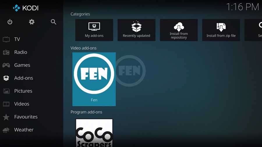Launch FEN by clicking on the icon