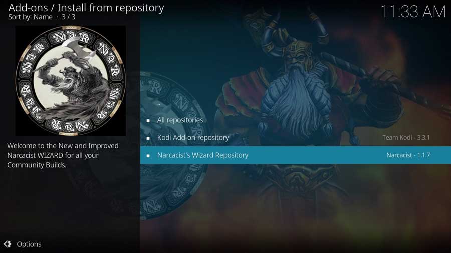 Click on the Narcacist's Wizard Repository