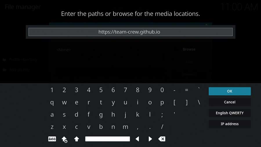 Enter the URL for The Crew repository